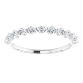 14K White 1/2 CTW Natural Diamond Anniversary Band